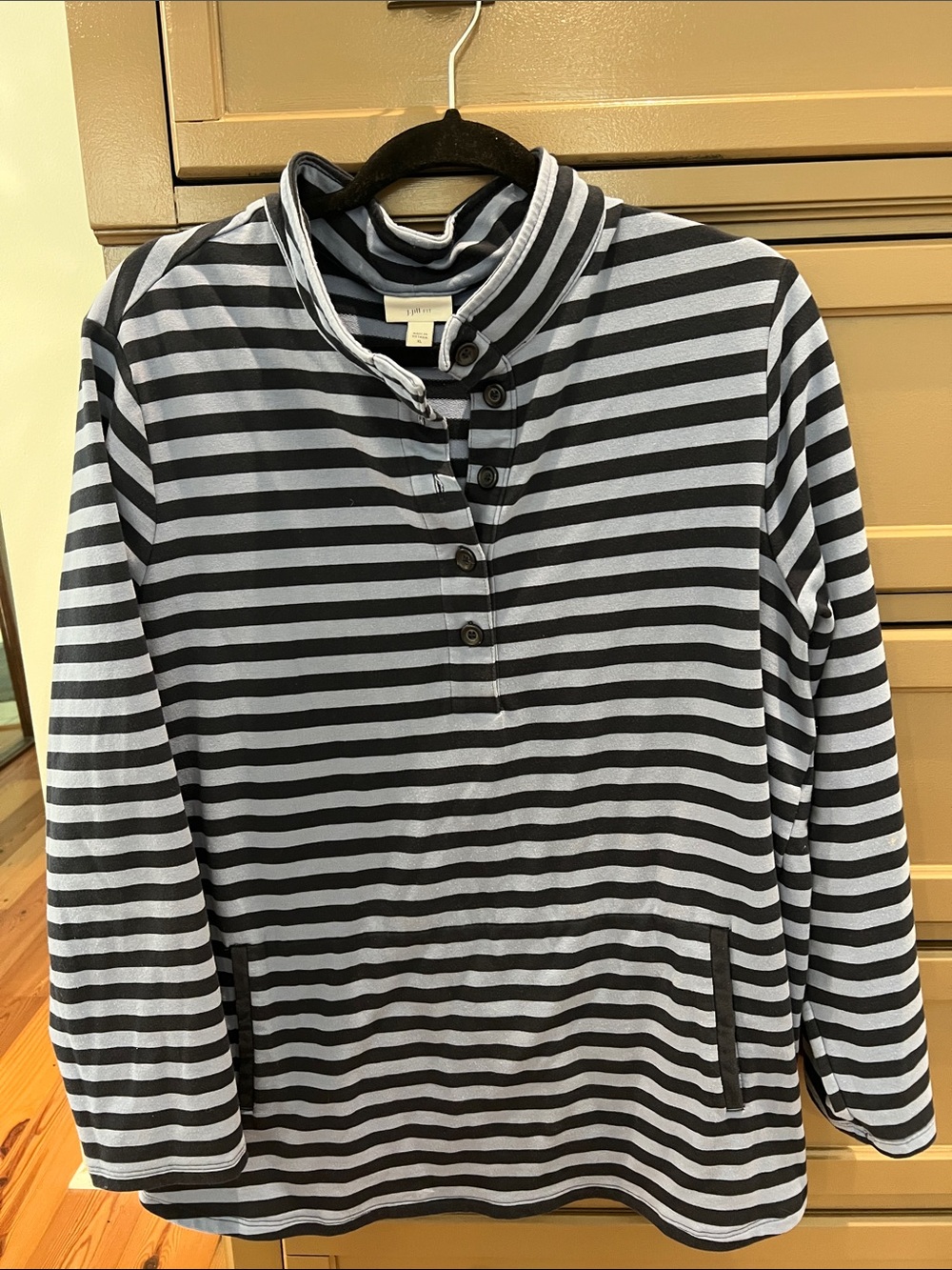 J.Jill Fit Striped Cowl Neck Pullover – Size XL